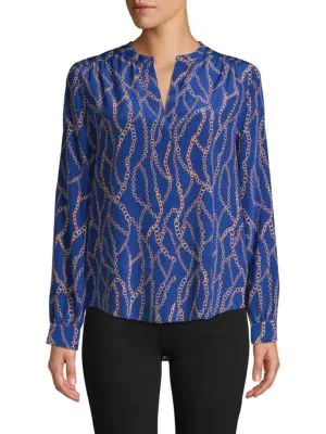 silk high low blouse