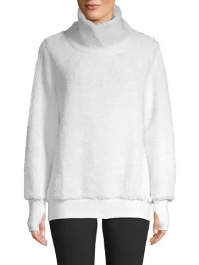 Shop Marc New York Turtleneck Teddy Sweater In Glacier