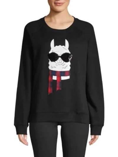 Shop Marc New York Long-sleeve Stretch Sweatshirt In Black