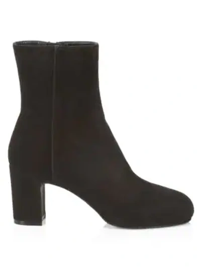 Shop Stuart Weitzman Women's Gianella Suede Ankle Boots In Black