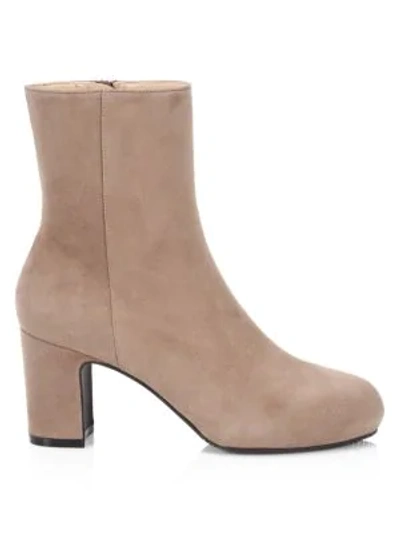 Shop Stuart Weitzman Women's Gianella Suede Ankle Boots In Taupe