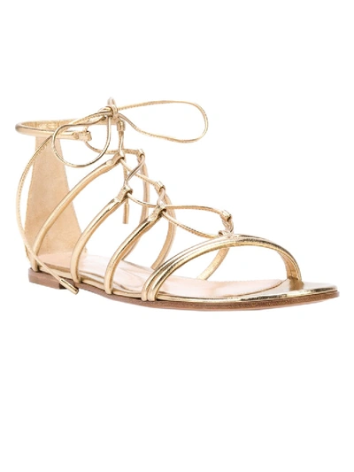 Shop Gianvito Rossi Lace-up Gladiator Sandals