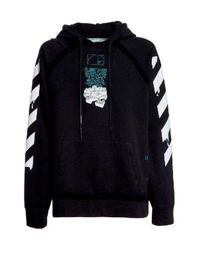 Shop Off-white Black Dripping Arrows Hoodie