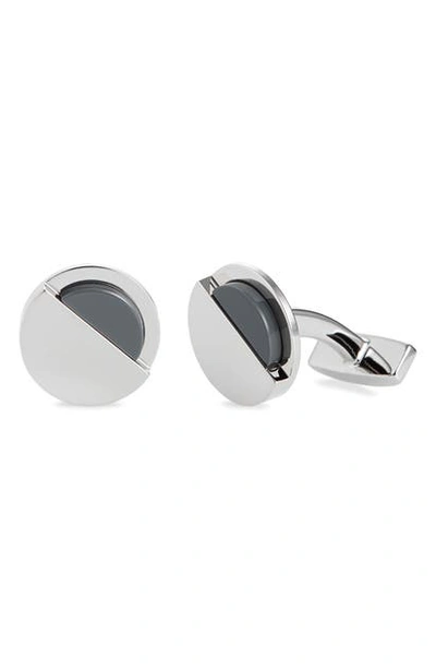 Shop Hugo Boss Rafael Cuff Links In Medium Grey