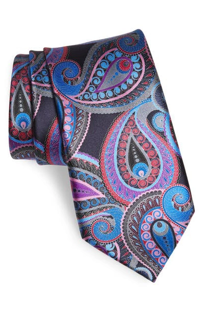 Shop Ermenegildo Zegna Quindici Paisley Silk Tie In Md Prp Fan