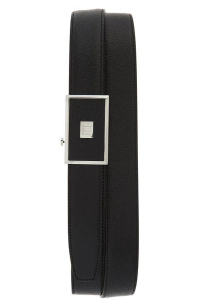 Shop Dunhill Cadogan Leather Belt In Black
