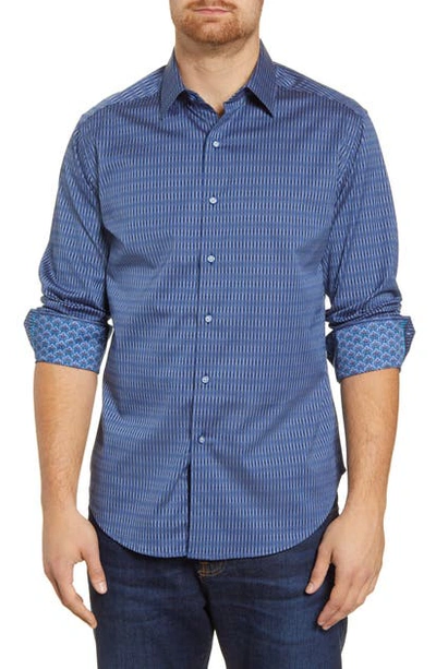 Shop Robert Graham Pico Classic Fit Button-up Shirt In Navy