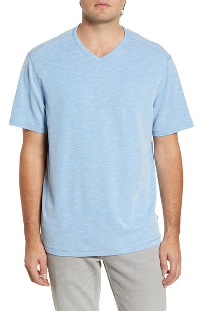 Shop Tommy Bahama Tropicool Paradise V-neck T-shirt In Picasso Blue
