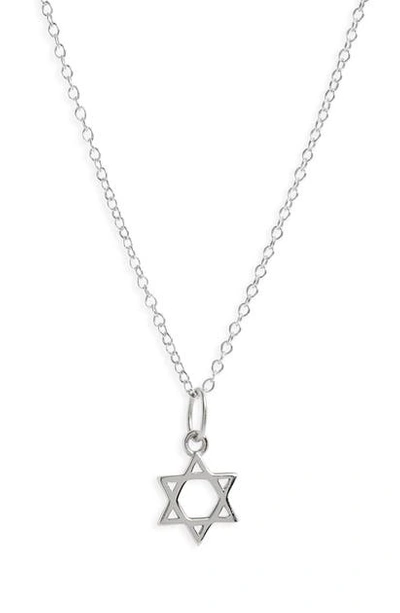 Shop Argento Vivo Star Of David Pendant Necklace In Silver