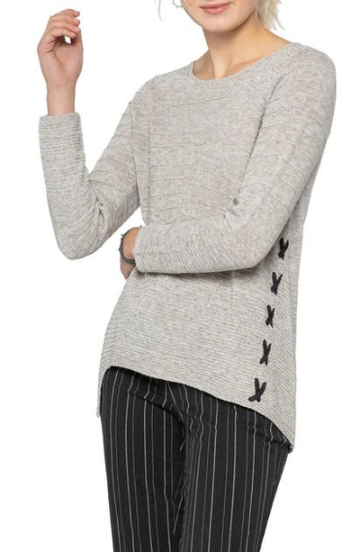 Shop Nic + Zoe Cross Stitch Sweater In Rainy Day
