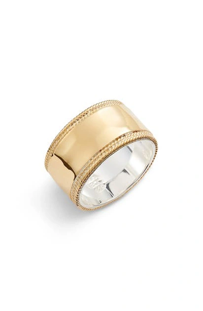 Shop Anna Beck Hammered Band Ring In Gold