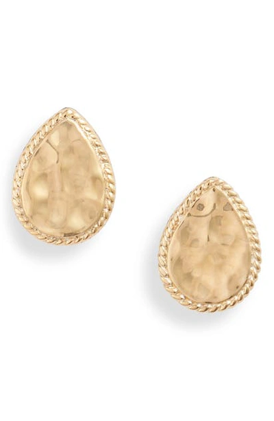 Shop Anna Beck Hammered Stud Earrings In Gold