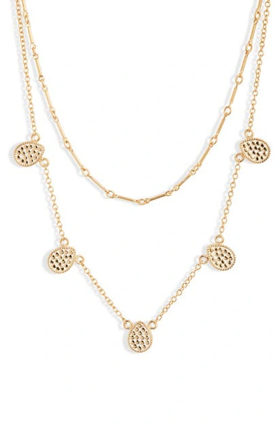 Shop Anna Beck Double Strand Necklace In Gold