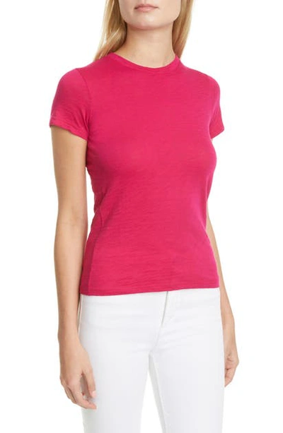 Shop Theory Rodiona Nebulous Slub Organic Cotton Tee In Magenta