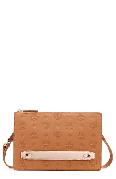 Mcm Klara Crossbody Pouch In Monogram Leather In Cognac ModeSens