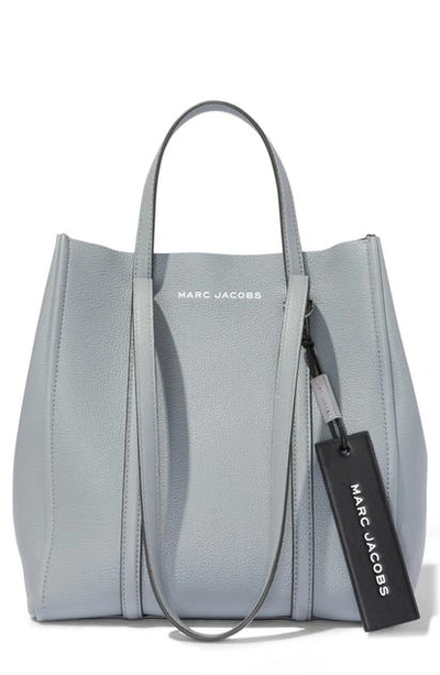 Shop The Marc Jacobs The Tag 27 Leather Tote In Rock Grey