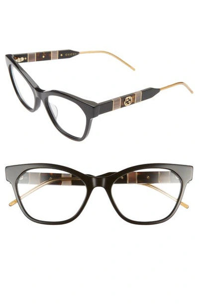 Shop Gucci 54mm Optical Glasses In Black