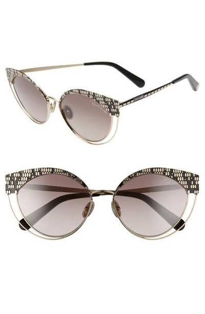 Shop Roberto Cavalli 57mm Cat Eye Sunglasses In Gold/ Gradient Smoke