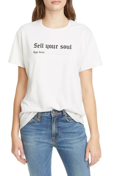 Shop R13 Sell Your Soul Boy Tee In Dirty White