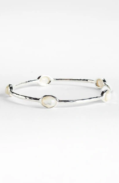 Shop Ippolita 'rock Candy' Rose Station Bangle (online Only) In Silver - Mother Of Pearl