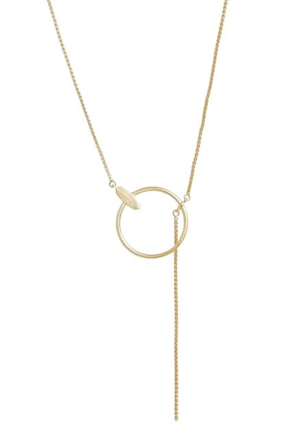 Shop Kendra Scott Tegan Short Slider Necklace In Gold