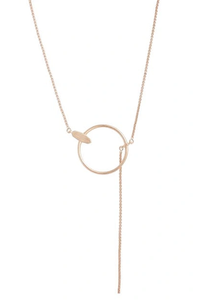 Shop Kendra Scott Tegan Short Slider Necklace In Rose Gold