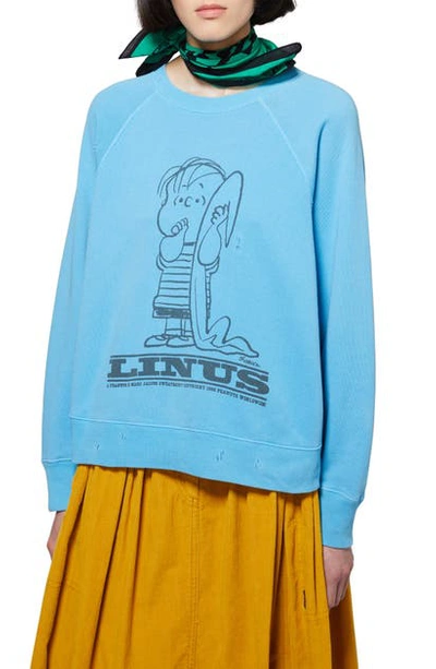 Shop Marc Jacobs X Peanuts Linus Cotton Sweatshirt In Blue