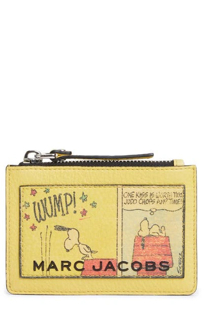 Shop Marc Jacobs X Peanuts Comic Strip Leather Card Case In Multi