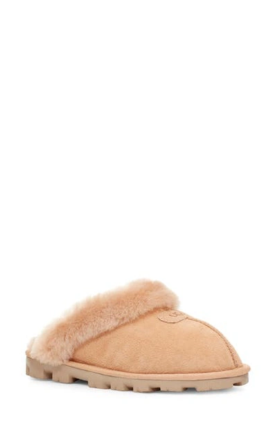 Shop Ugg Genuine Shearling Slipper In Bronzer