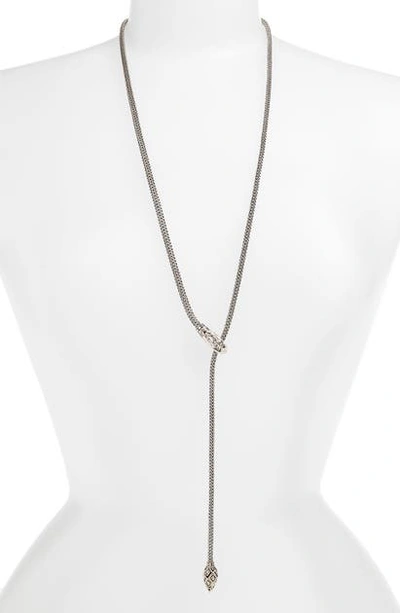 Shop John Hardy 'naga' Dragon Chain Y-necklace In Sterling Silver