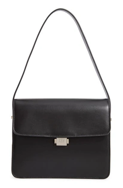 Shop Giambattista Valli Leather Shoulder Bag In Black/ Nickel