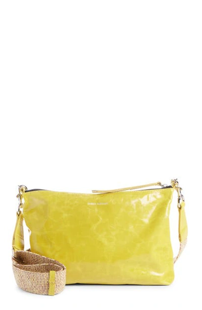 Shop Isabel Marant New Nessah Calfskin Leather Crossbody Bag In Yellow
