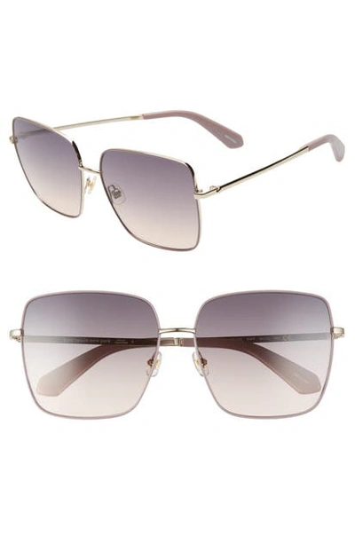 Shop Kate Spade Fenton 60mm Gradient Square Sunglasses In Pink/ Grey Fuschia