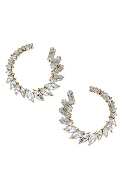 Shop Ettika Crystal Hoop Earrings In Gold