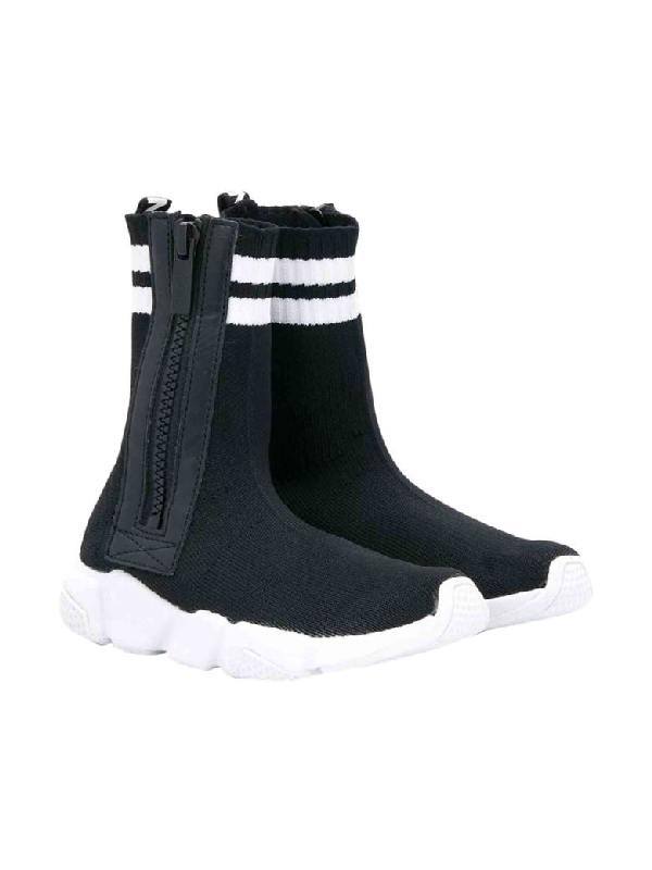 kids black sock trainers