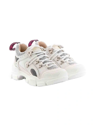 Gucci Kids' White Sneakers In Bianco | ModeSens