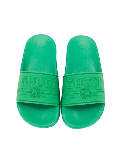 Shop Gucci Sandals With Logo In Var. Uni