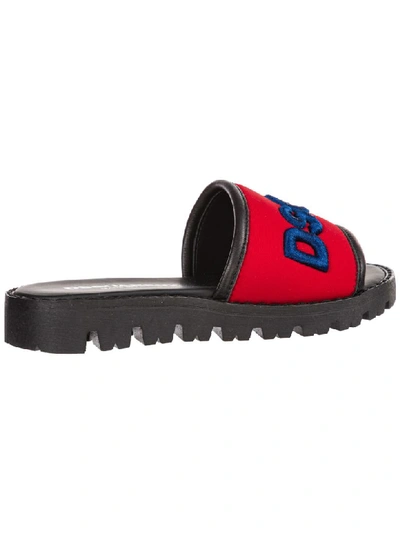 Shop Dsquared2 Active Slides In Rosso