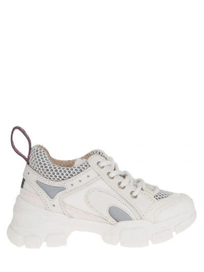 Shop Gucci Junior Flashtrack Sneakers In White