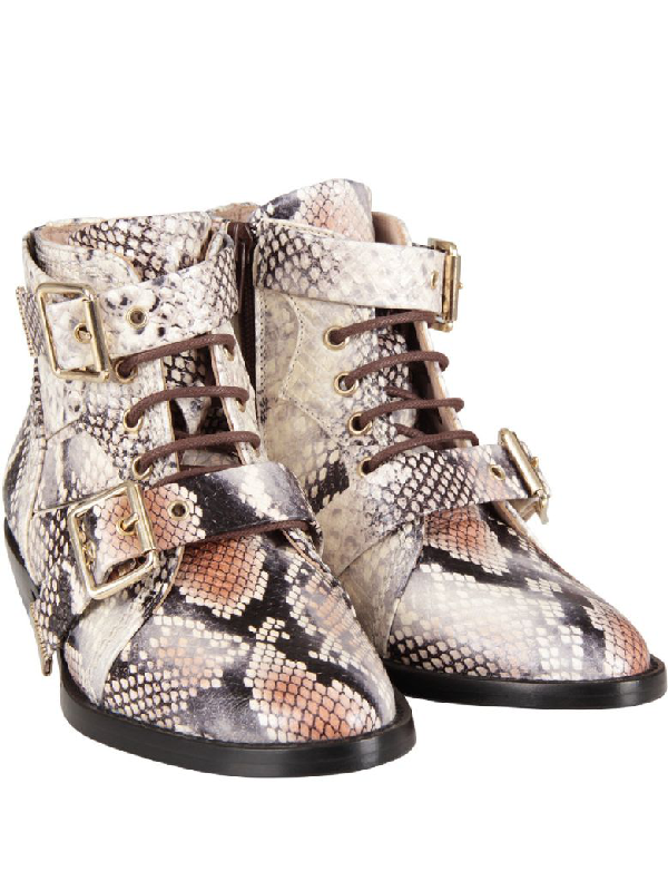chloe snakeskin boots