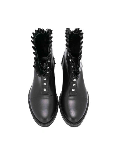 Shop Balmain Boots With Studs In Nero