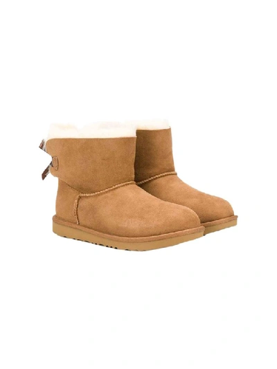 Shop Ugg Suede Leather Boots In Chestnut