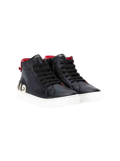 Shop Givenchy High Sneakers With Print In Nero