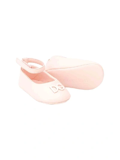 Shop Dolce & Gabbana Ballerinas With Ripped Strap In Rosa
