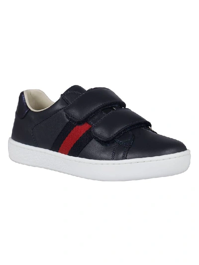 Shop Gucci Touch Strap Sneakers In Black