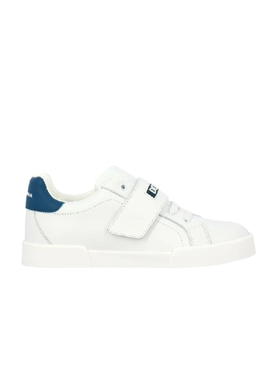 Shop Dolce & Gabbana Portofino Ligh Sneakers With Logo In Bianco