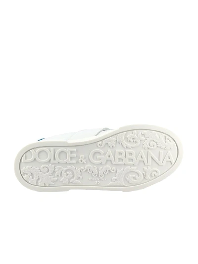 Shop Dolce & Gabbana Portofino Ligh Sneakers With Logo In Bianco