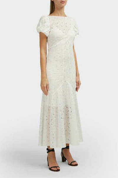 Shop Sir The Label Elodie Panelled Cotton-silk Gown In White