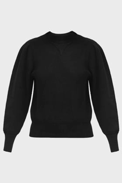 Shop Isabel Marant Étoile Kelaya Puff-sleeve Jumper, Fr38 In Black