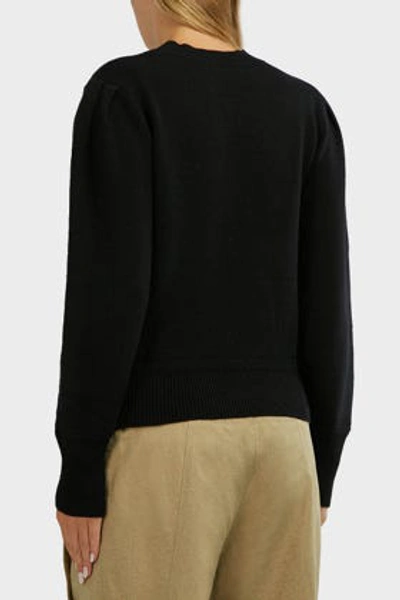 Shop Isabel Marant Étoile Kelaya Puff-sleeve Jumper, Fr38 In Black